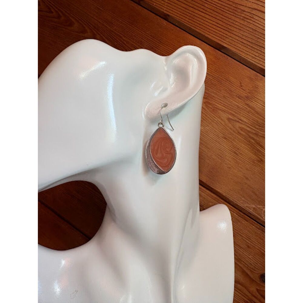 Coral Swirl Earrings 1.5" Sensitive Ears